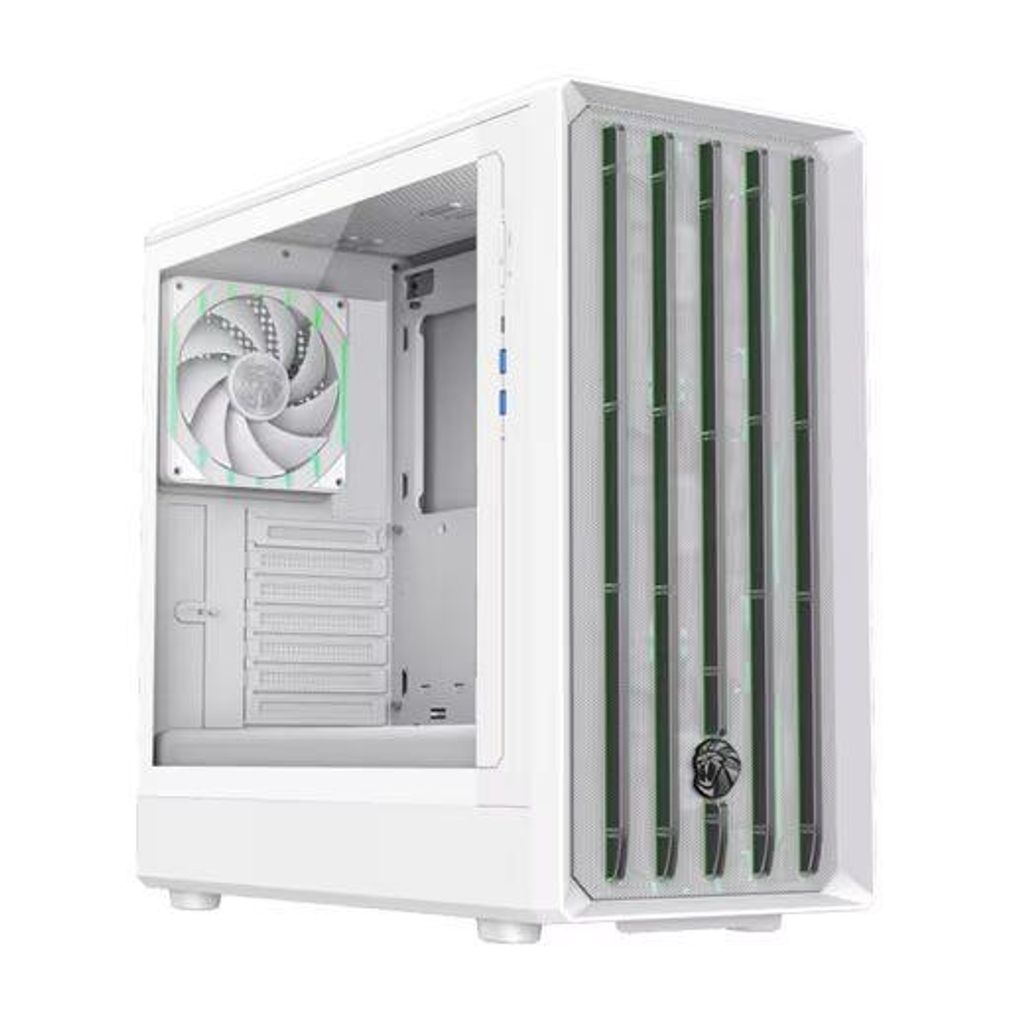 GAMEMAX; Claw 460 WT, Midi-Tower, ohne Netzteil, USB/Audio, ATX, 2x USB3.0, 1x USB-C, weiß, Gaming-Gehäuse