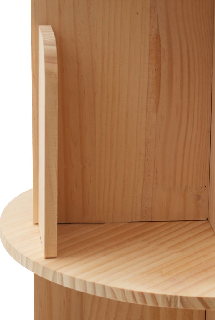Bücherregale 4-stufig 360° drehbar Standregal Holz Produktbild 6