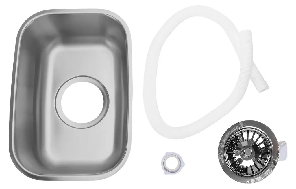 Lave-mains inox compact pour espace restreint en bateau et caravane 32 cm