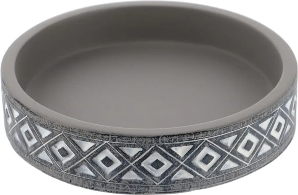Accessoires salle de bain gris ciment 3 pièces format compact 6 cm - 4