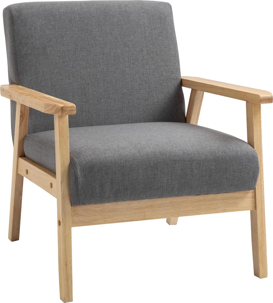 Chaise de salle à manger confort fauteuil de lecture gris lin