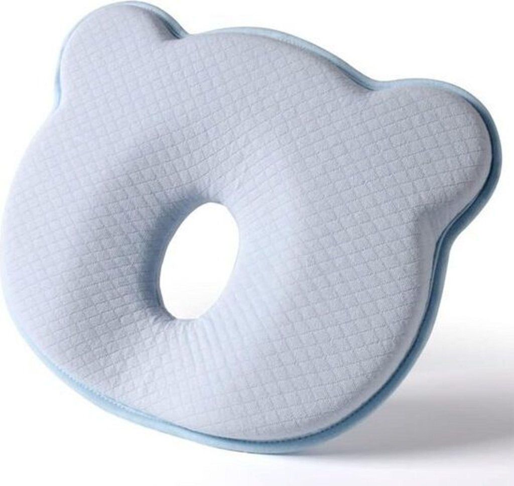 Babykissen Neugeborenes Memory Schaumstoff Reisekissen, 0-12 Monate Baby Kissen, Wiege Neugeborenes Kissen(Blau)