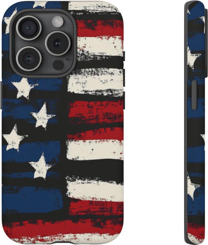 Vintage-Flaggenmuster im Used-Look – Hülle Kompatibel mit iPhone 15 Pro