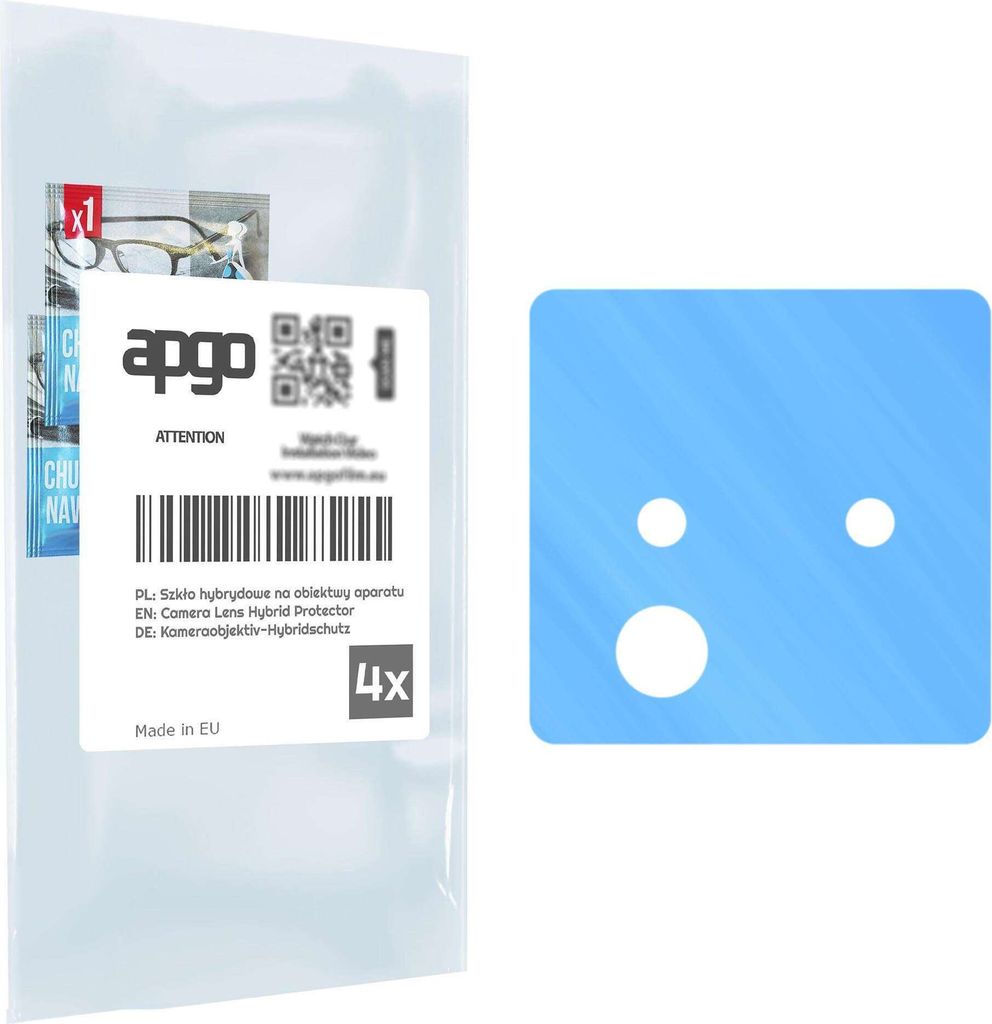 apgo 4 Stück Hybrid Kameraschutz, Kamera-Schutzglas kompatibel mit Oukitel WP7 Lite, Linsenschutz, 9H Härte, Schutz für Kameraobjektiv, Anti-Kra...