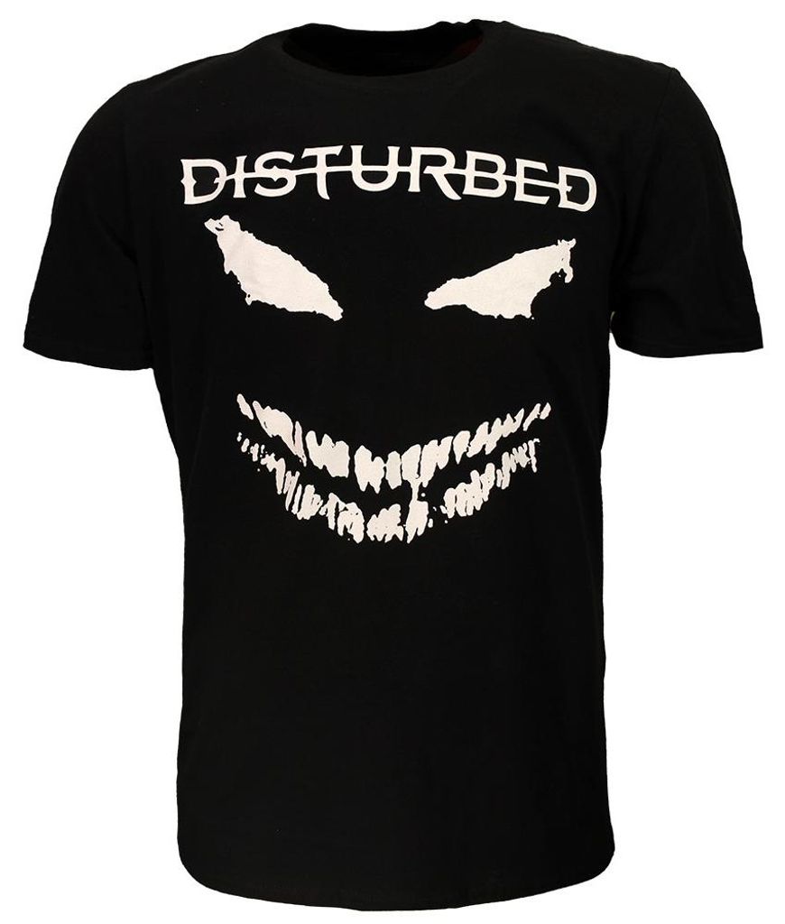 T-Shirt mit gestörtem Schreckensgesicht und Kerze - S