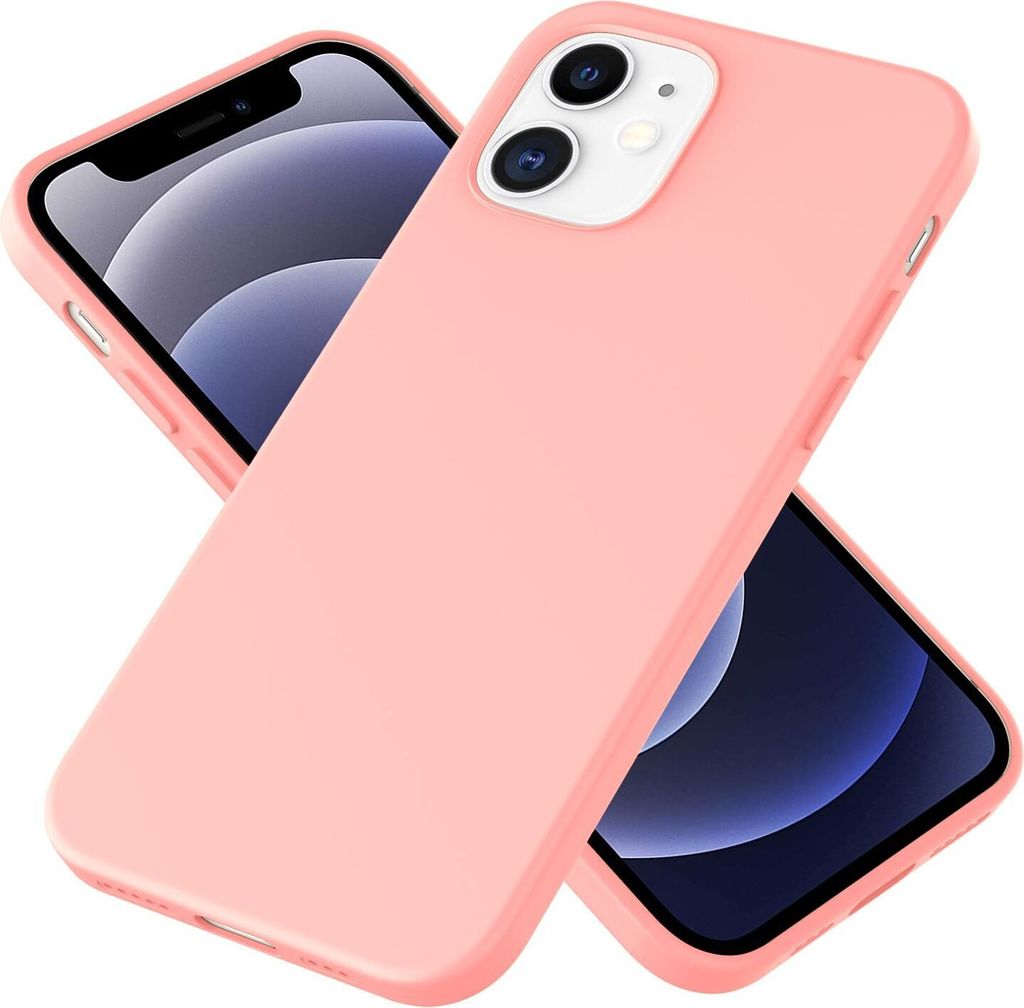 NALIA Weiche Silikon Handy Hülle für iPhone 12 Mini, Schutz Cover Soft Case Etui Rosa