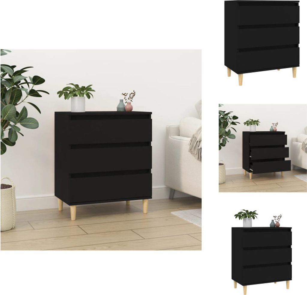 vidaXL Sideboard Schwarz 60x35x70 cm Holzwerkstoff - Sideboards