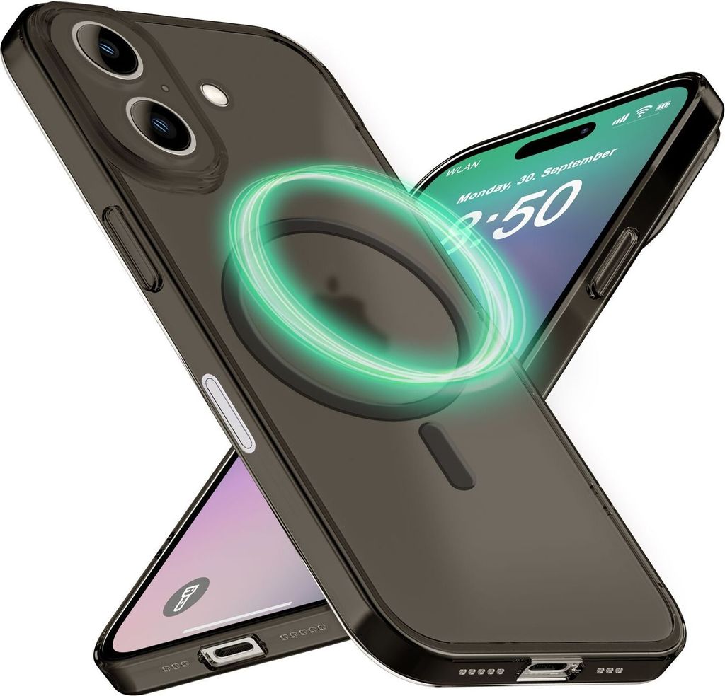 NALIA Ultra-Slim Hardcase für iPhone 16 – MagSafe kompatibel & 0.3mm Dünn – THINIX (Matt & Schlank) – Marke aus Berlin – Taupe Transparent