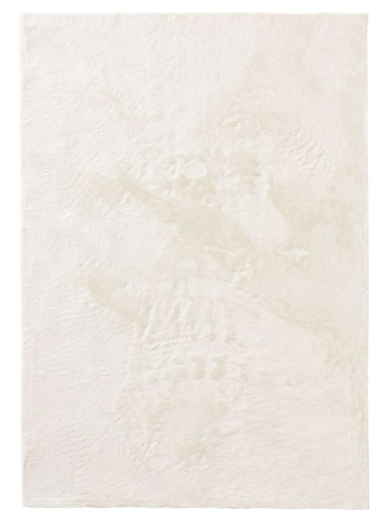 Fellteppich Furry Creme 60x120 cm Wohnzimmer Rechteckig Rutschfest Waschbar Hochflor benuta Flauschig Plüsch Shaggy Weich