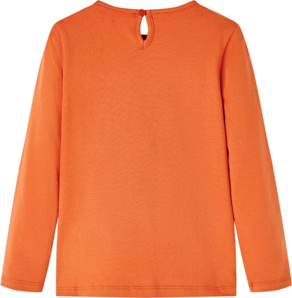 vidaXL Kinder-Langarmshirt Dunkelorange 128 Produktbild 