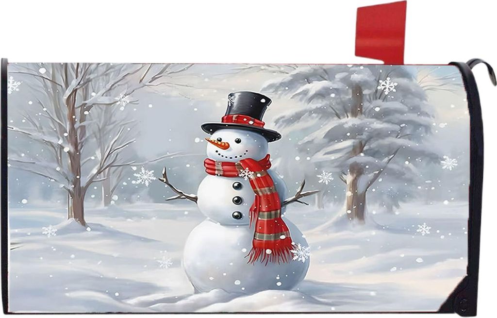 Magnetische Briefkastenabdeckung für den Winter, Standardgröße 18 x 21 Zoll, Briefkastenabdeckung mit Weihnachtsmotiv, Feiertagspost, Briefkaste...
