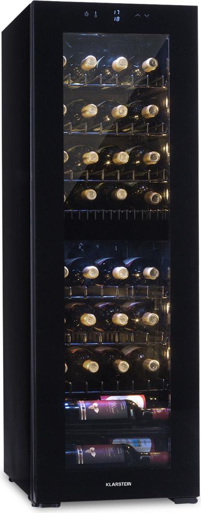 Klarstein vinotéka, slim, 2 zóny, skleněné dveře, UV Obrázek produktu 