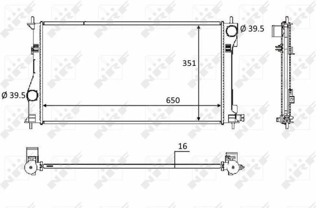 Radiateur moteur NRF 58558 pour GT 86 ZN6 - Référence OE 45111CA000