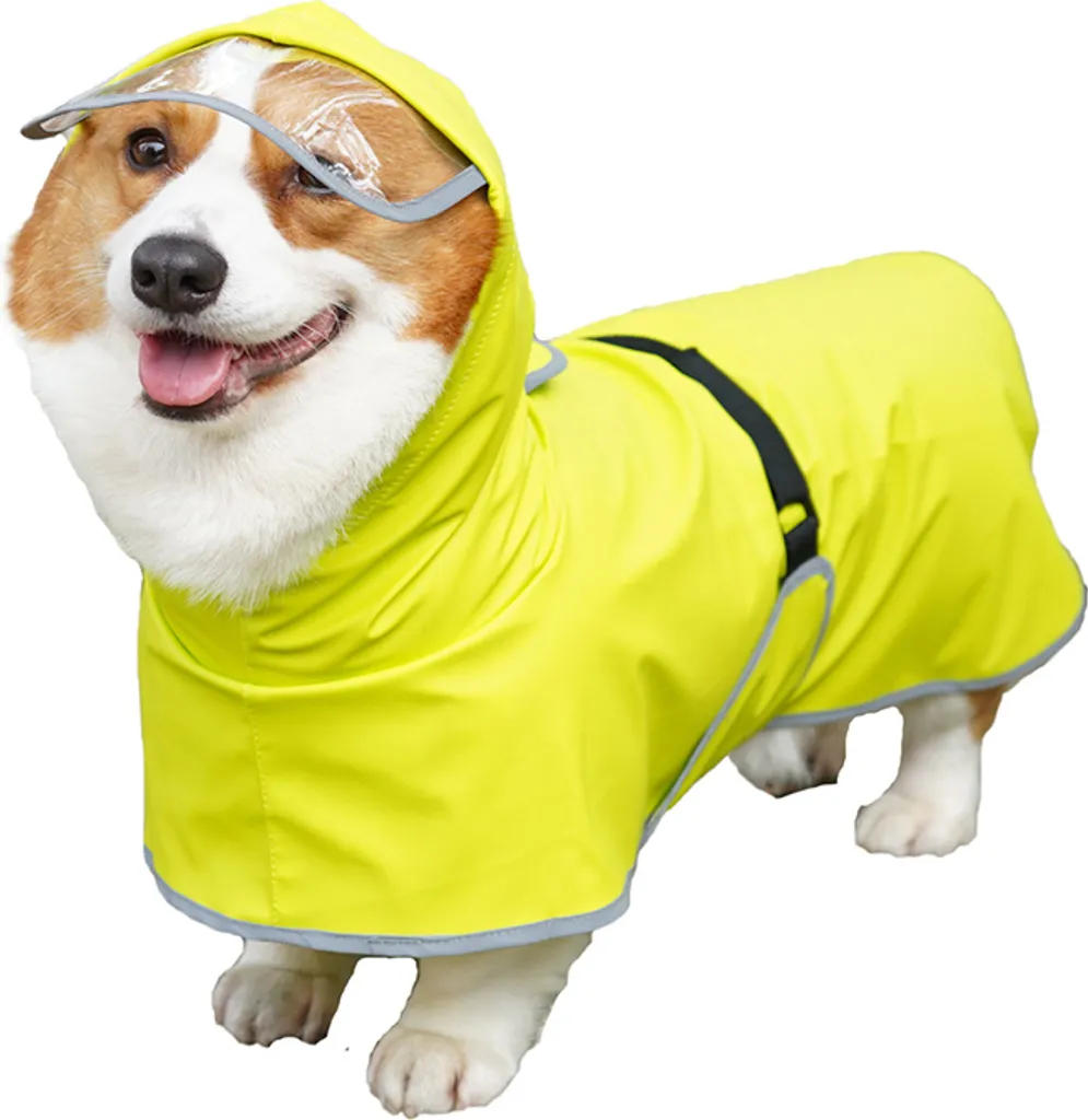 INF Impermeabile Cane 9XL Giallo Fluorescente - Protezione Totale Pioggia