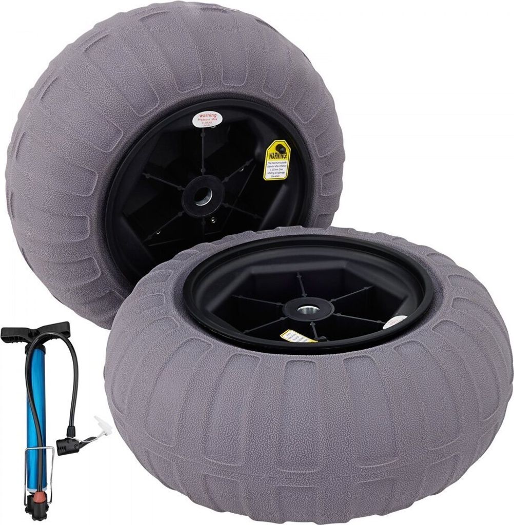 15,7 Zoll - Ballonräder Reifen - TPU Strandwagen Ersatzräder - Balloon Sandreifen - Tragfähigkeit 80 kg - 2-3 PSI - Niederdruck - Für Kajakwage...