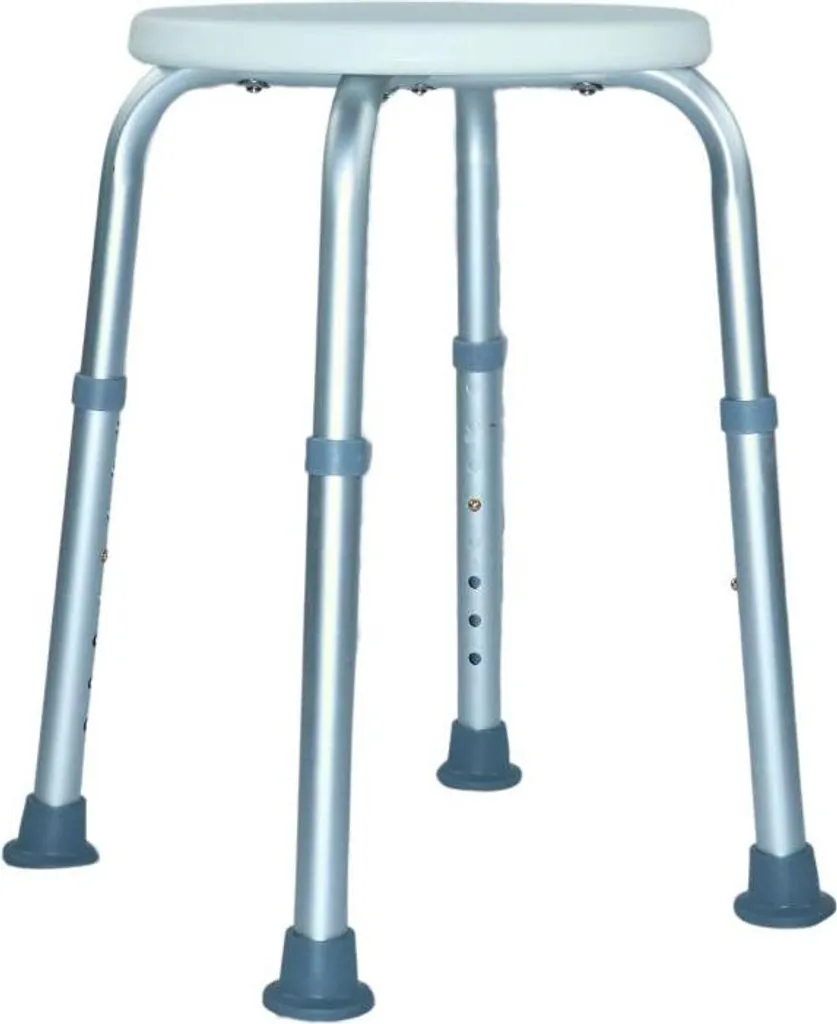 Tabouret de douche antidérapant en aluminium avec assise ergonomique