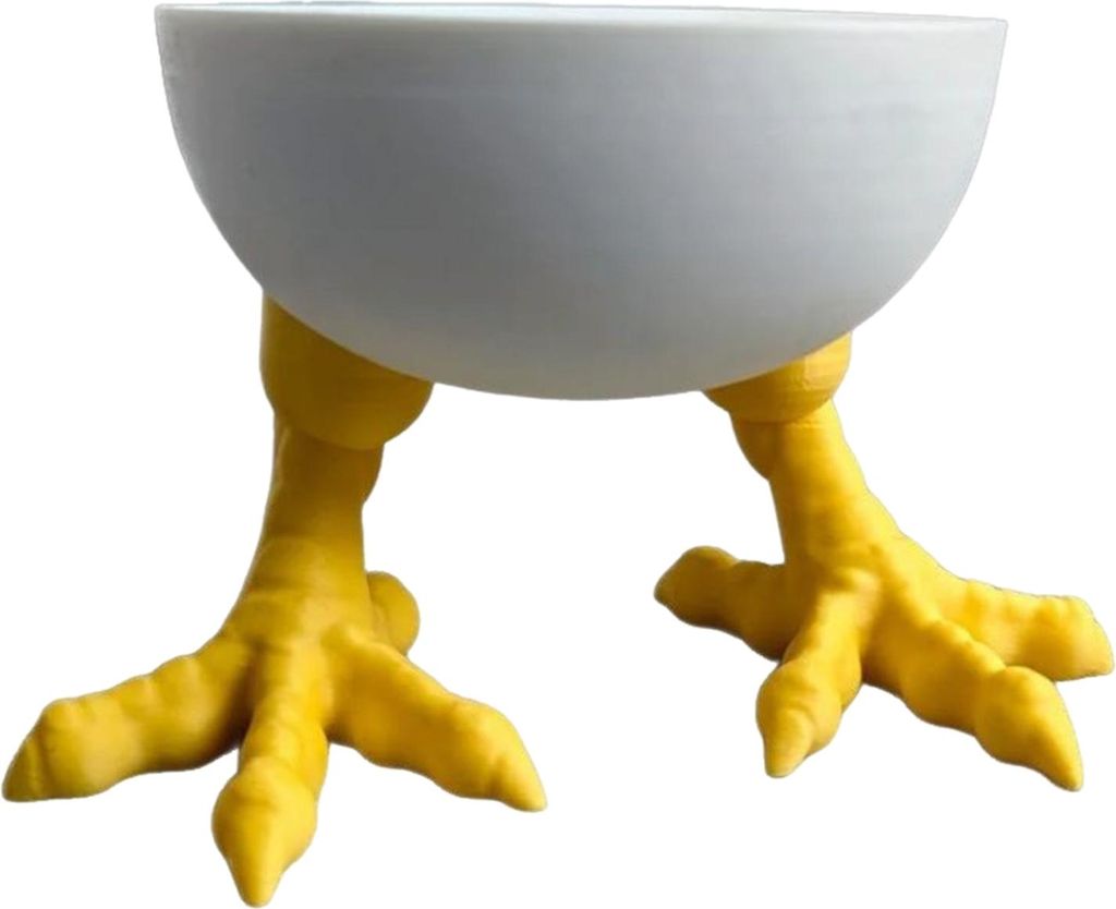 Hühnerkrallen-Porzellanhalter, 3D-gedruckt, weiße Kükenfüße, Figur, Statue, Skulptur, Home-Office, Bücherregal, Schreibtisch-Dekoration, Orna...