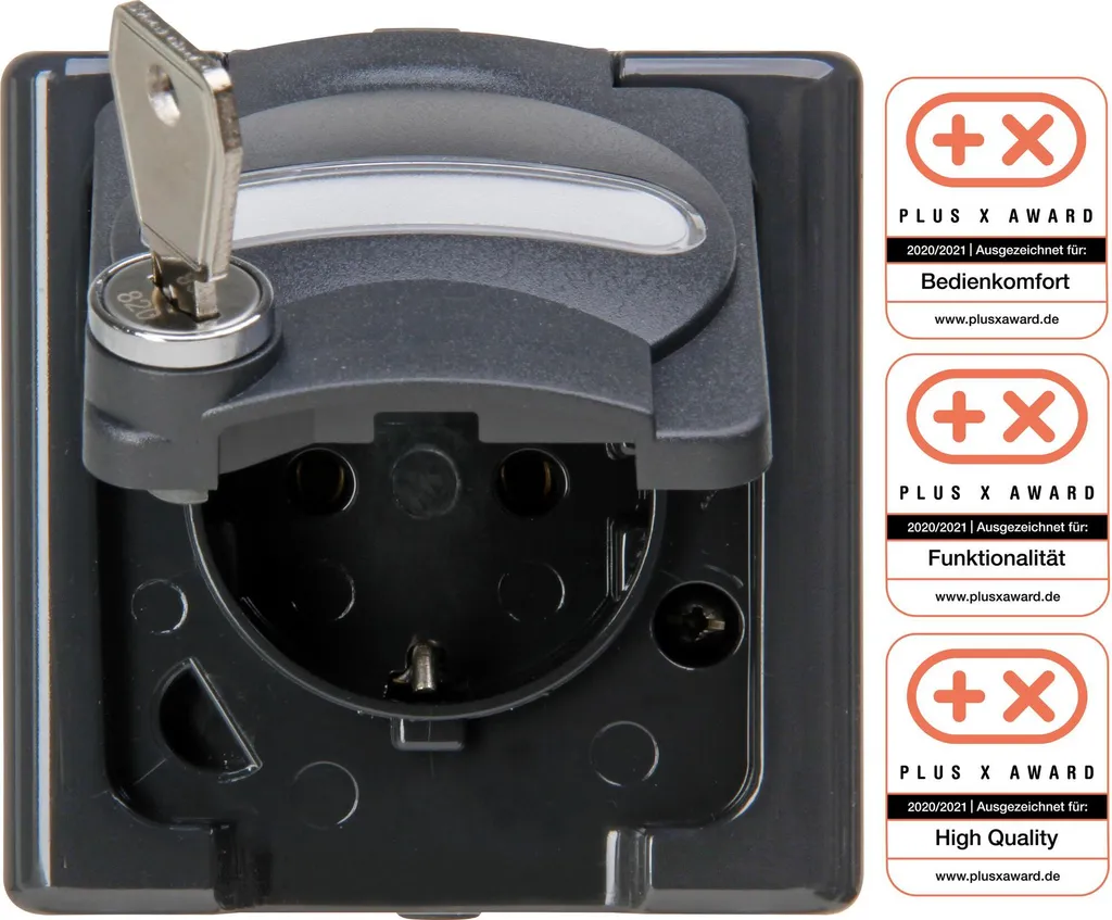 Prise de courant CEBEC KOPP APWG Blue Electric 1034.1500.0 Anthracite