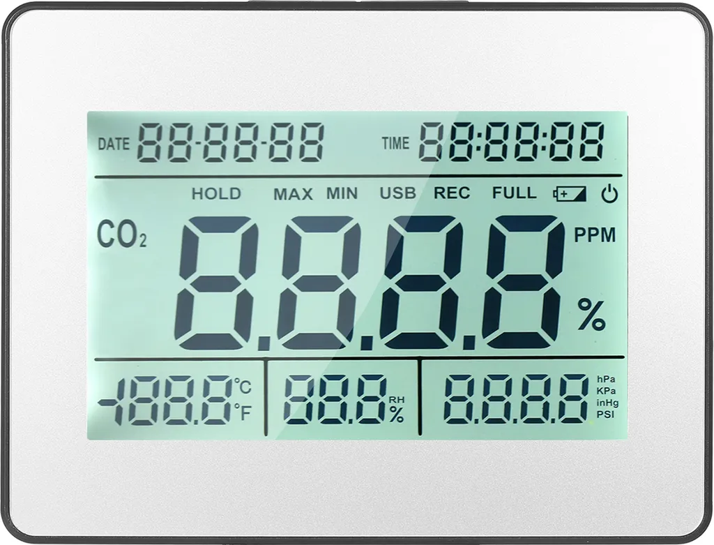 Moniteur de qualité de l'air et de CO2 avec suivi des données