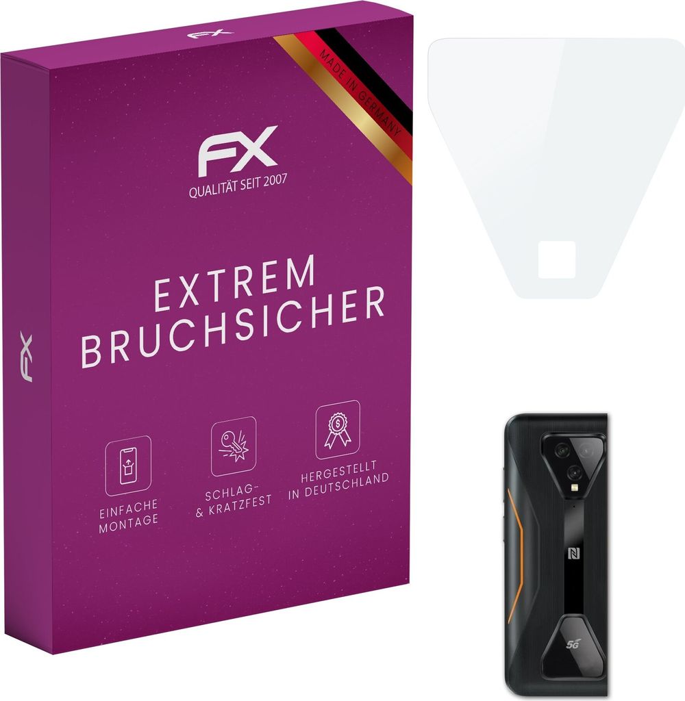 atFoliX FX-Hybrid-Glass Displayfolie kompatibel mit Blackview BL5000 Lens Glasfolie