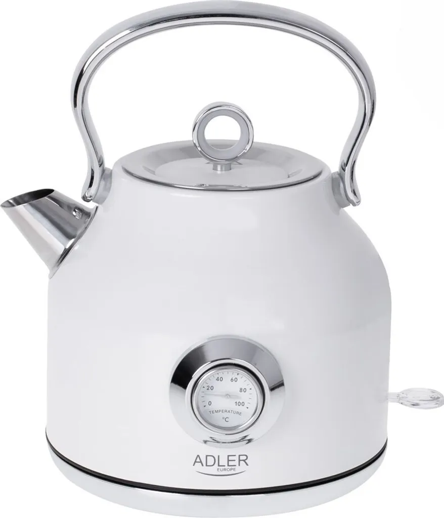 Bouilloire électrique Adler AD 1346w blanche 1,7 L en acier inox