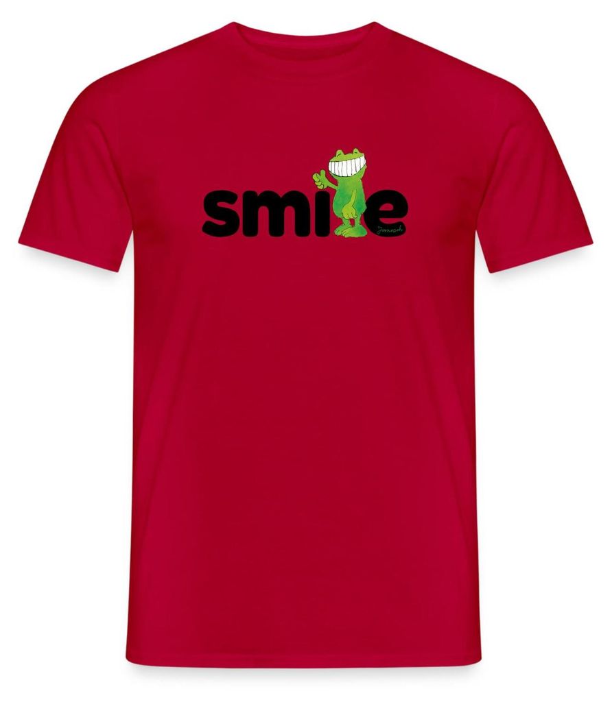 Spreadshirt Janosch Günter Kastenfrosch Smile Design Männer T-Shirt, 3XL, Rot