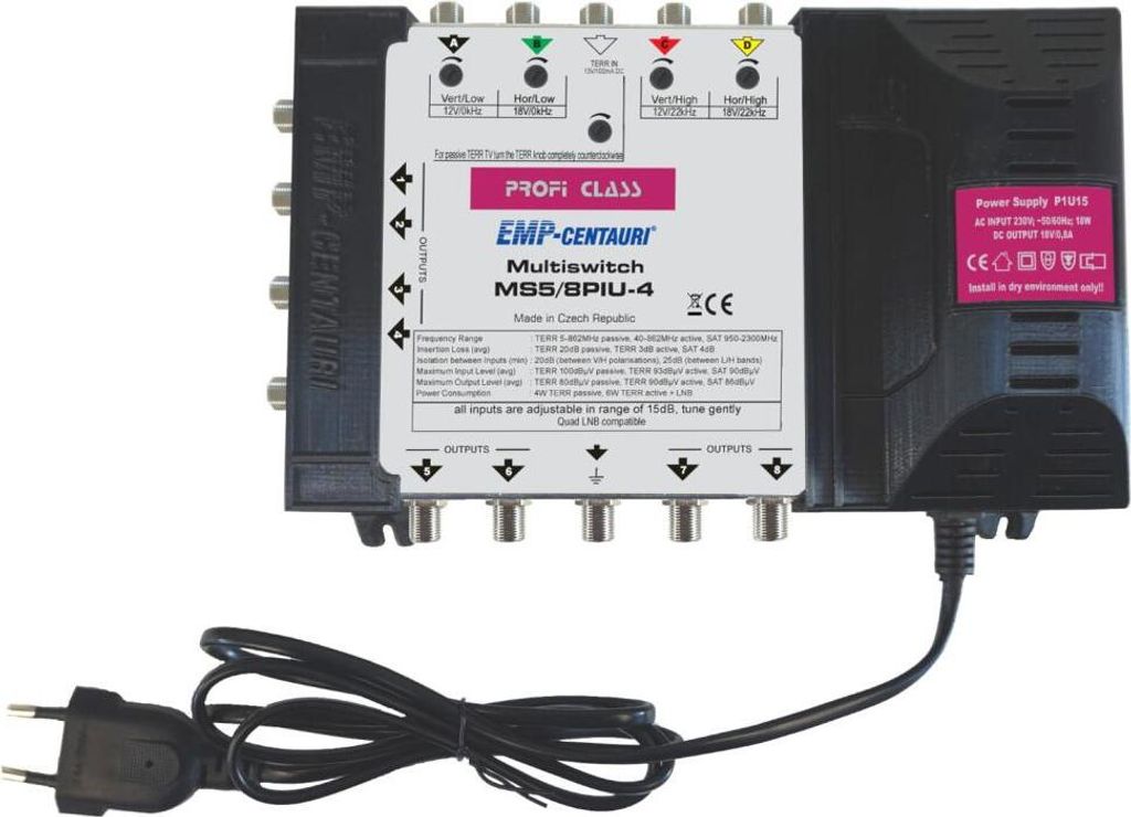 Multiswitch EMP MS 5/8 PIU-4 multipřepínač, PROFI Obrázek produktu 