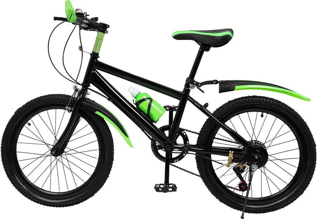 Mountainbike - MTB - 50,8 cm Räder - Doppelscheibenbremsen - Kohlenstoffstahlrahmen - Für Straße und Gelände - Grün