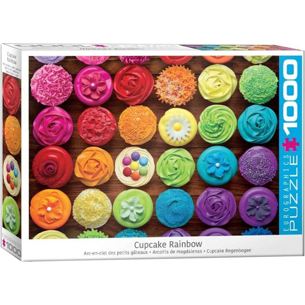 EUROGRAPHICS Regenbogen-Kuchenpuzzle 1000 Teile (Cupcake)