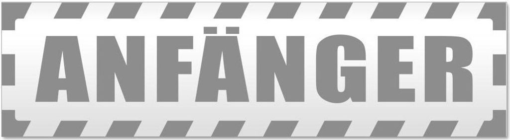 Kiwistar - Autoaufkleber - Grau - 60 x 16 cm - Anfänger gestreift - Hinweis Aufkleber Sticker für Auto, Kfz, Fahrrad, PKW, LKW