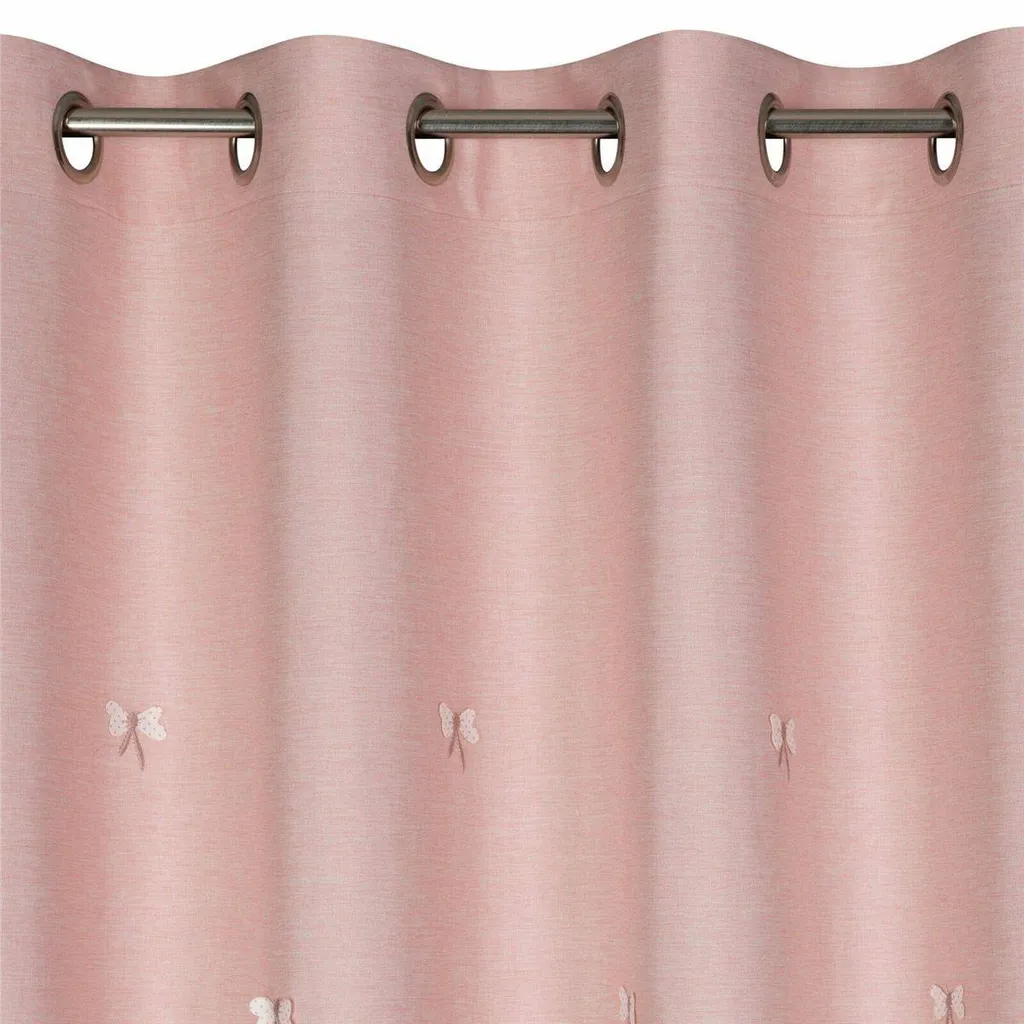 Rideau Rose à Œillets Wendy 140x250 cm en Tissu Fluide Haut de Gamme