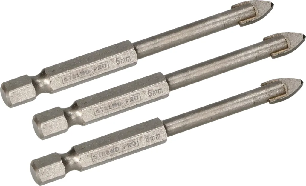 KOTARBAU® Set 3 Punte Vetro 6mm - Precisione per Piastrelle e Ceramica