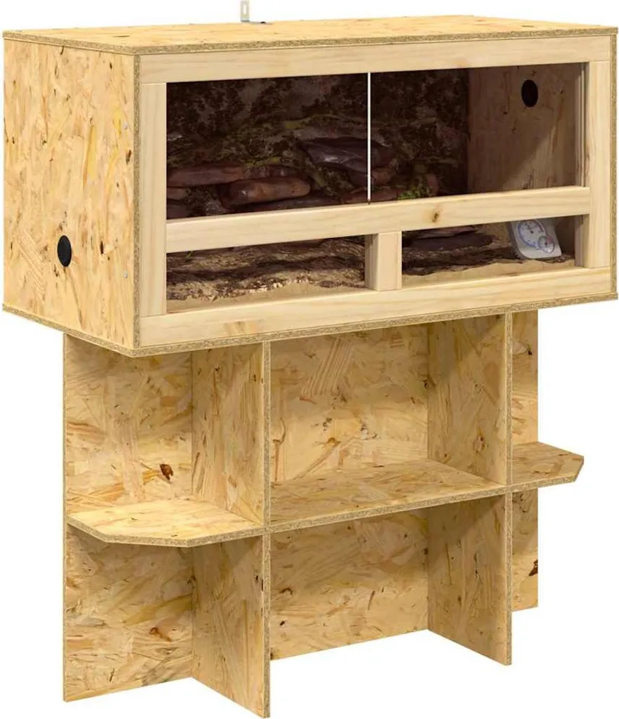 Terrario vidaXL OSB 80x40x90 cm - Habitat Verticale per Rettili Sani