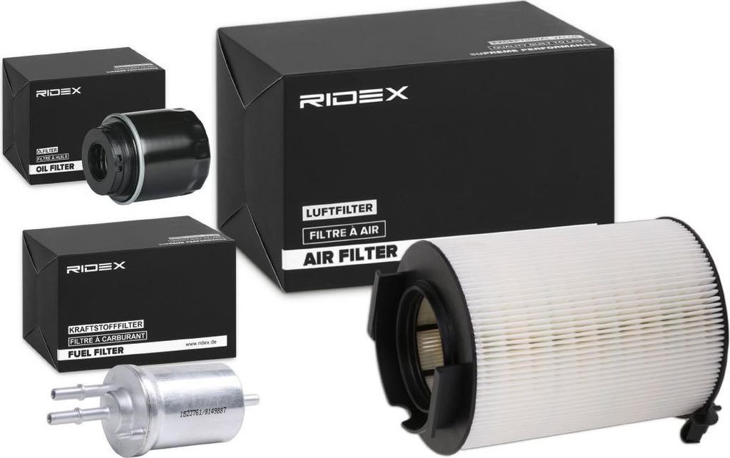 RIDEX Filterset Inspektionspaket Filtersatz für VW GOLF VI (5K1) Passat Variant (3C5) GOLF PLUS (5M1, 521) Caddy III Kombi (2KB, 2KJ, 2CB, 2CJ) TO...