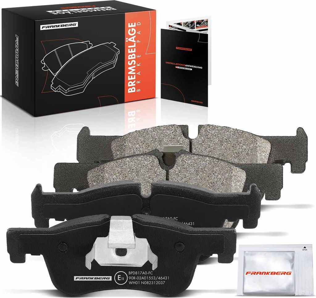 Frankberg 4x Bremsbeläge Vorderachse für BMW 1er F20 2 Cabriolet Coupe F21 F23 F22 F87 2011-2021
