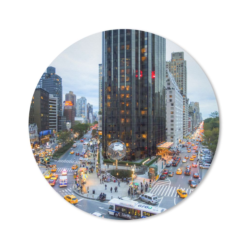 MuchoWow Mauspad Mousepad New York - Broadway - Taxi 40x40 cm - Mousepads - Maus Mat - Pad - Mausunterlage - Schreibtisch Accessoires