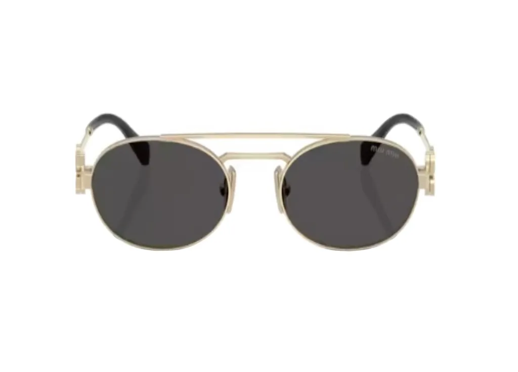 Lunettes de soleil de luxe Miu Miu MU54ZS Monture Métal Or et Gris