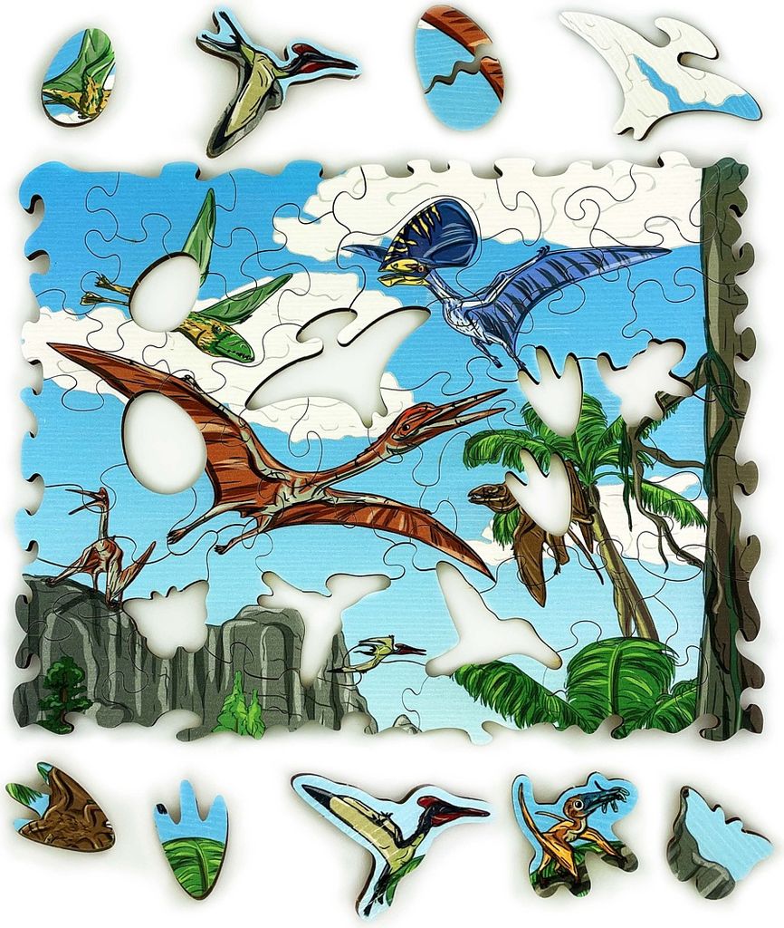 Ulanik Holzpuzzle "Fliegende Dinosaurier"
