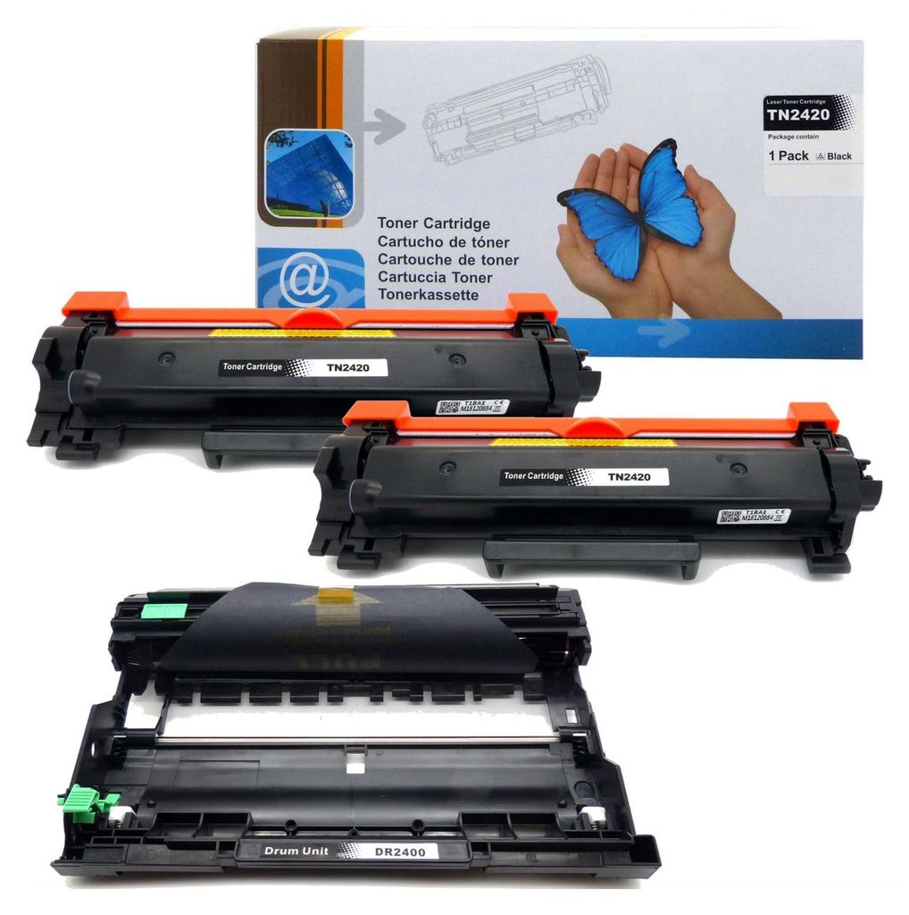 2x Kompatibler Toner TN2420 + 1x Trommel DR2400 für Brother Produktbild 