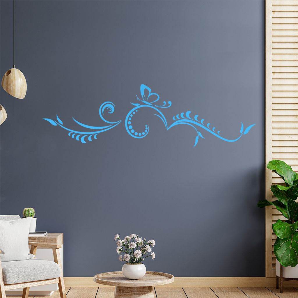 kleiner Schmmetterling - Tribal Wandtattoo in 6 Größen - Wandaufkleber Wall Sticker - Dekoration, Küche, Wohnzimmer, Schlafzimmer, Badezimmer