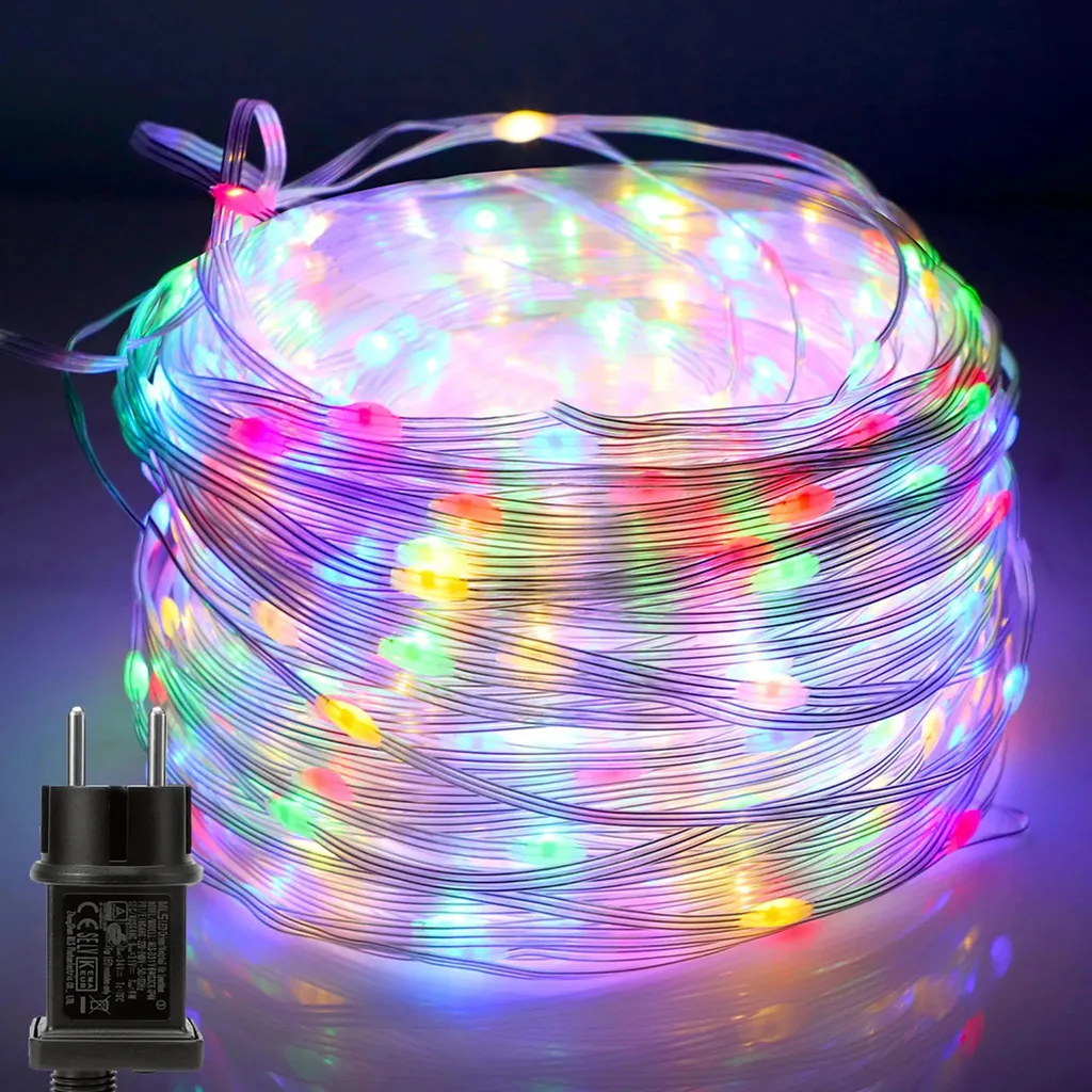 Guirlande lumineuse 50M 400 LED multicolore 8 modes étanche pour Noël