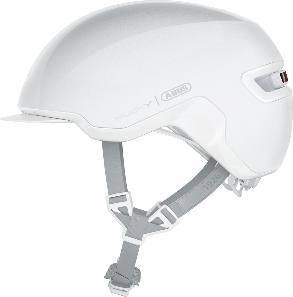 ABUS Fahrradhelm HUD-Y - mit magnetischem, aufladbarem LED-Rücklicht & Magnetverschluss - Stilsicherer Urban-Helm für den Alltag - für Damen und...