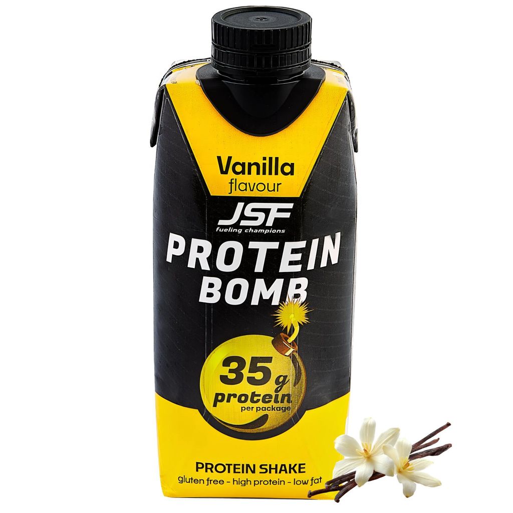 JSF fueling champions Protein Shake 350ml - kein Zuckerzusatz, 35 g Protein, Protein Drink - Vanille - Glutenfrei - Trinkmahlzeit, Mahlzeitenersatz