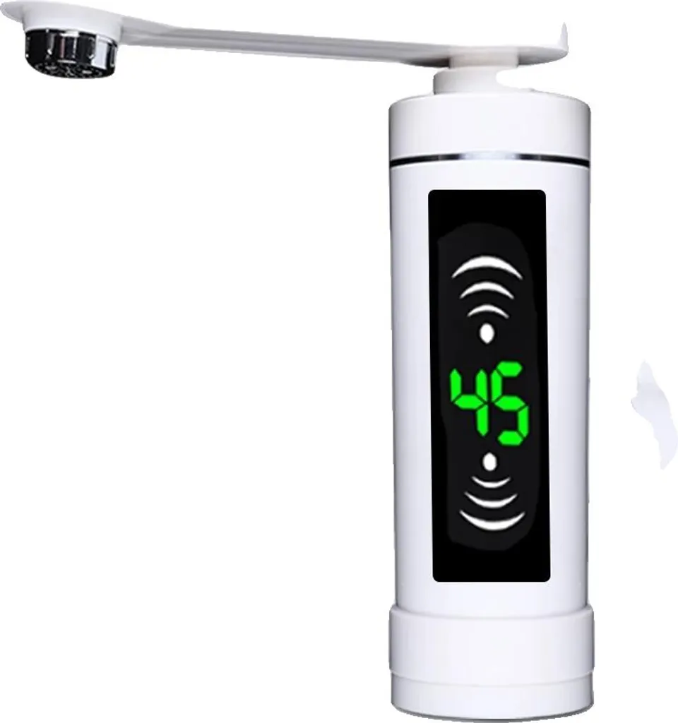Rubinetto Elettrico LED con Bocca Flessibile Bianco - Design Moderno