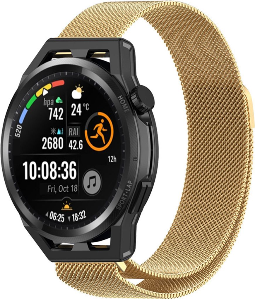 Strap-it Huawei Watch GT Runner Milanese-Armband (Gold)