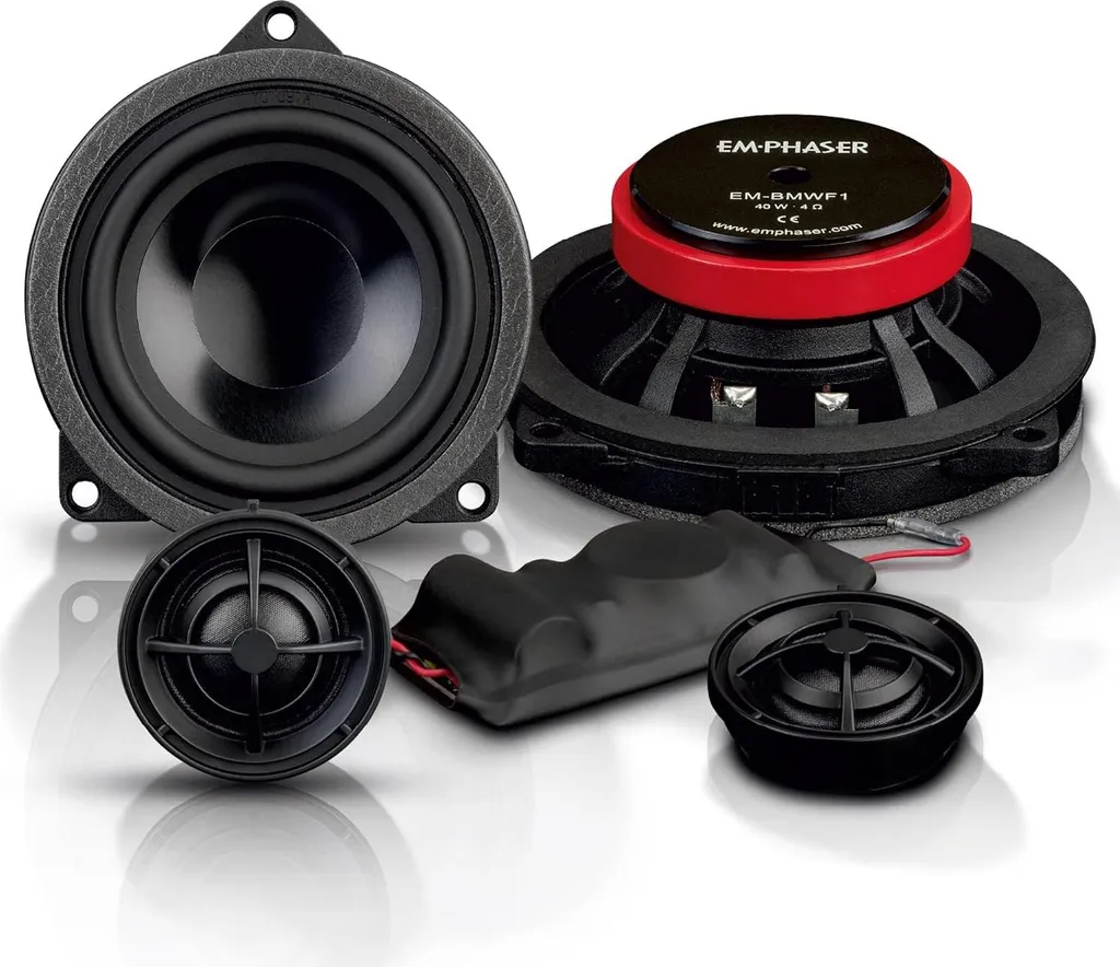 Kit haut-parleurs coaxiaux 2 voies pour BMW EmPhaser EM-BMWF1 de 10 cm