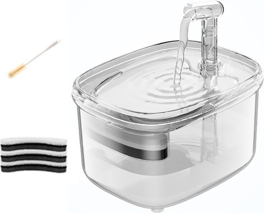 Automatischer Katzentrinkbrunnen mit 5-stufigem Filtersystem, geräuscharm, leicht zu reinigen, Katzentrinkbrunnen, Haustier-Wasserspender