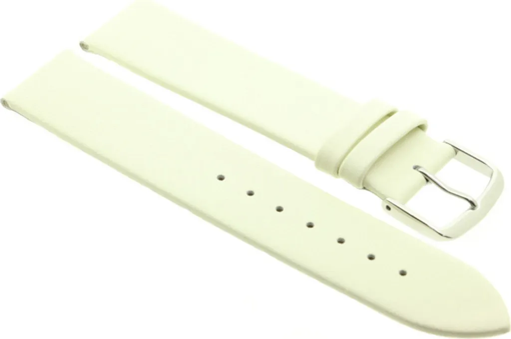 Cinturino Rece New York Bianco 16mm in Pelle Satinata | Acquista Online