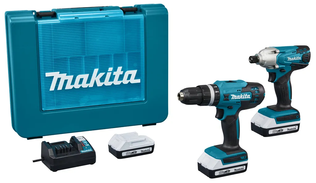 Perceuse à Percussion 18V Makita DK18922A01 avec Triple Batterie LXT