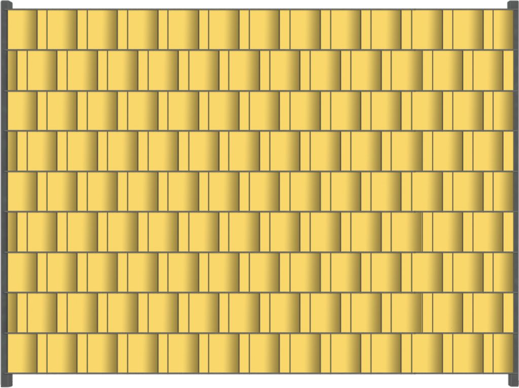 Wallario Zaunsichtschutz mit Motiv Pastellgelb für Ein- und Doppelstabmatten Zäune in der Größe 250 x 180 cm
